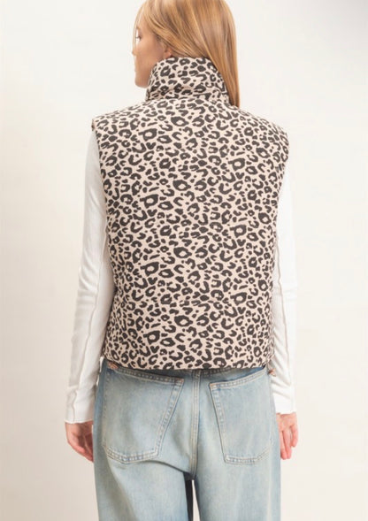Cheetah Girl Puffer Vest