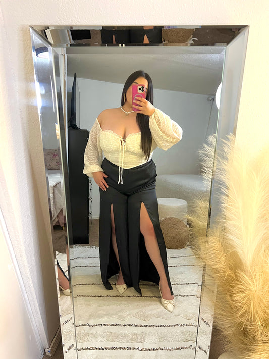 Into The Night Satin Slit Pants