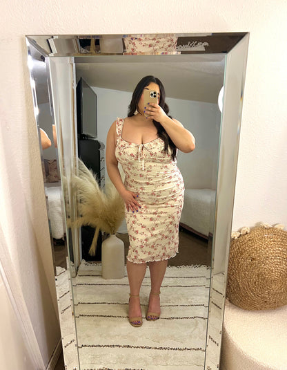 Bouquet Of Flowers Dress (Cream)