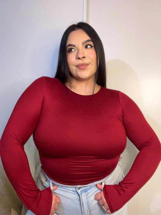 Nicole Top (Burgundy)