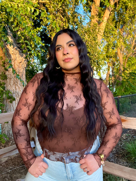 Dainty Lace Top (Chocolate)
