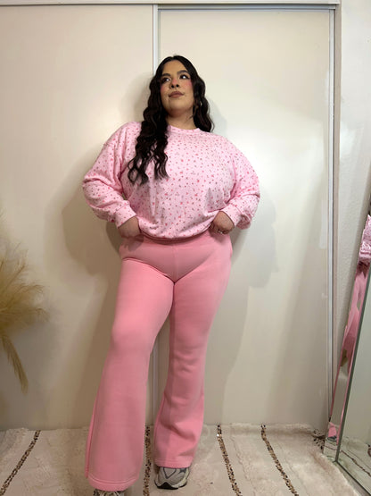 Everyday Flared Sweatpants (Pink)