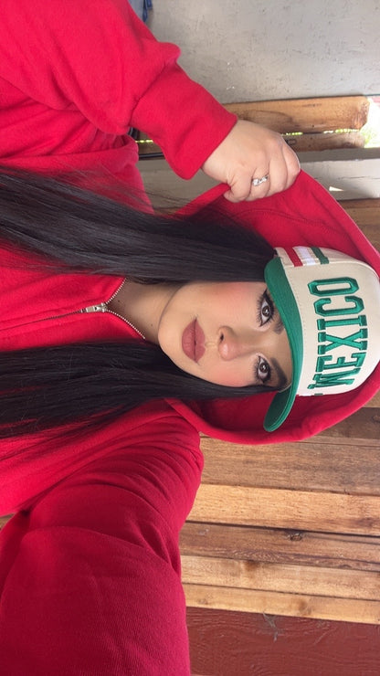 Mexico Baddie Hat (Green/Tan)
