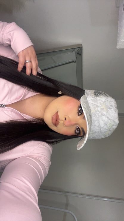 Certified Baddie Camo Hat (L.Grey)
