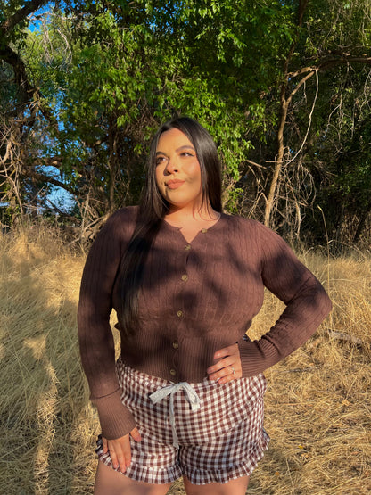 Brown Sugar Gingham Shorts