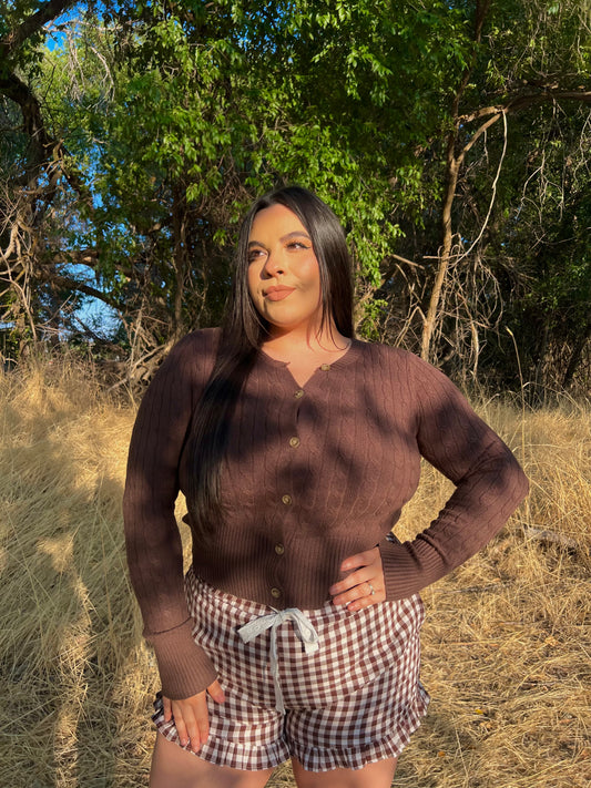 Brown Sugar Gingham Shorts