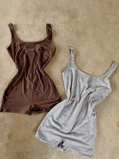 Staying In Romper (Chocolate)