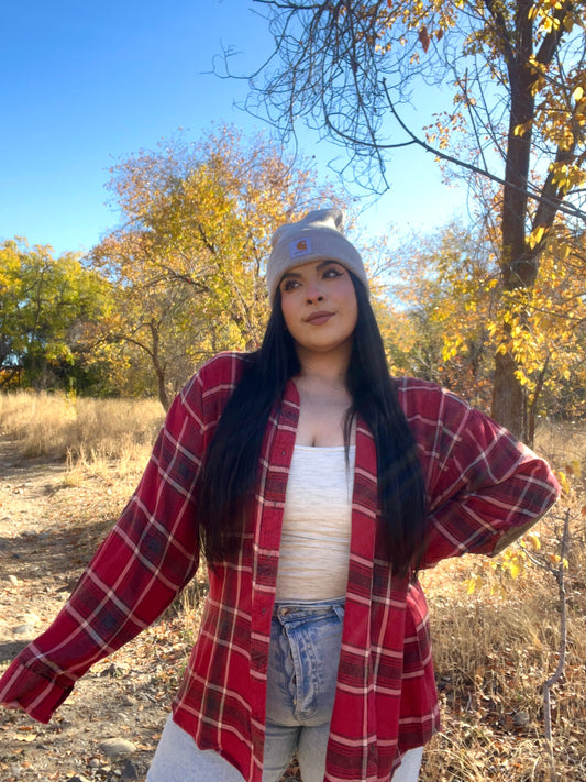 Apple Picking Plaid Top