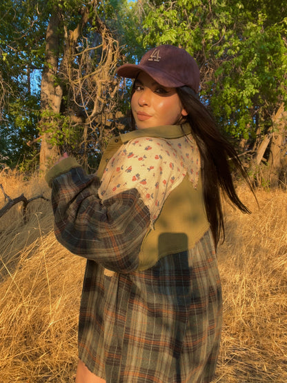 Tree Farm Floral/Plaid Shacket