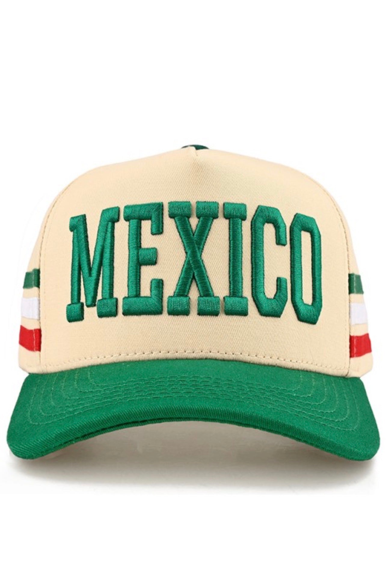 Mexico Baddie Hat (Green/Tan)