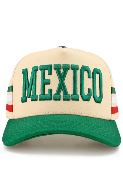Mexico Baddie Hat (Green/Tan)