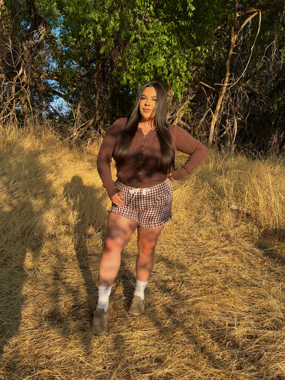 Brown Sugar Gingham Shorts