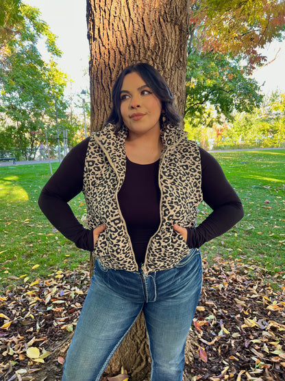 Cheetah Girl Puffer Vest