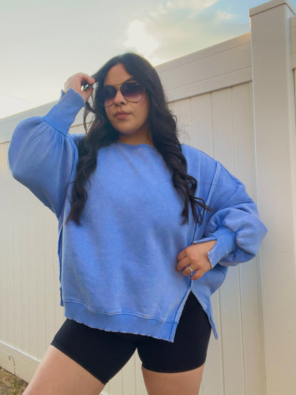 Feeling Free Pullover(Periwinkle)
