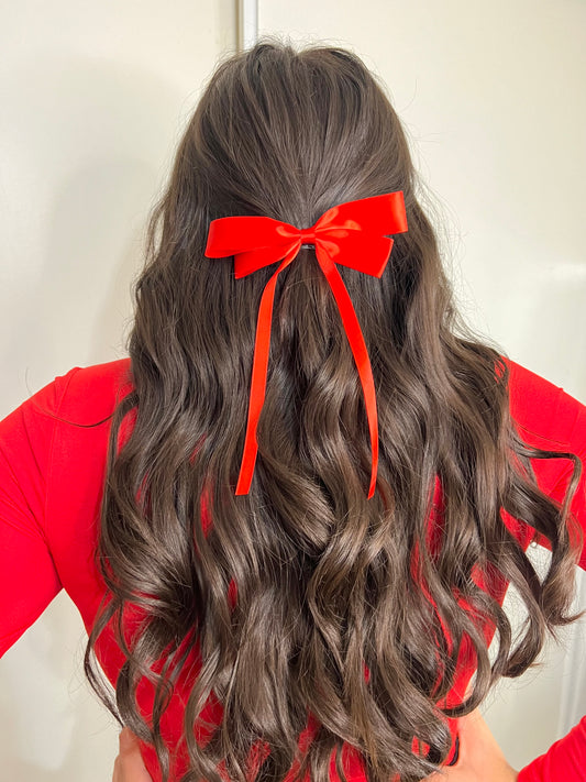 Satin Bow Red)