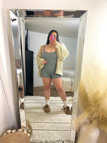 Staying In Romper (H. gray)
