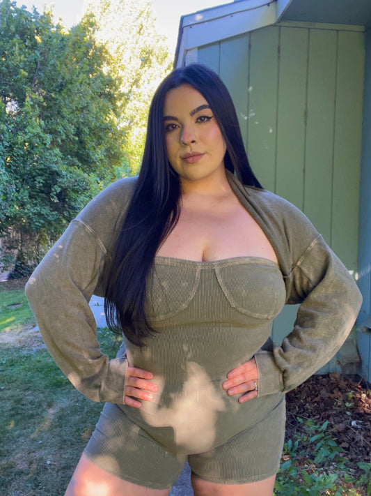 Olive You Romper Set