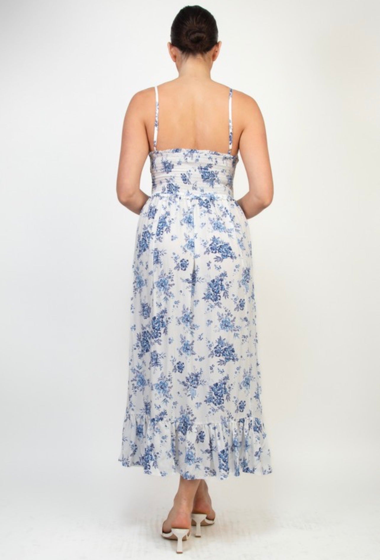 Santorini Floral Dress