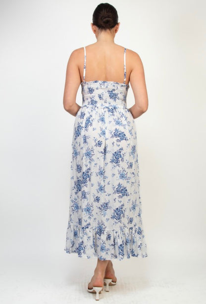 Santorini Floral Dress