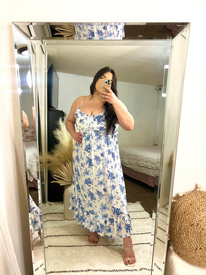 Santorini Floral Dress