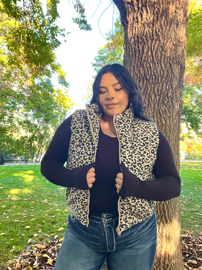 Cheetah Girl Puffer Vest
