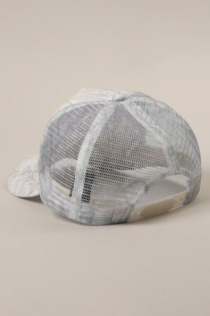 Certified Baddie Camo Hat (L.Grey)