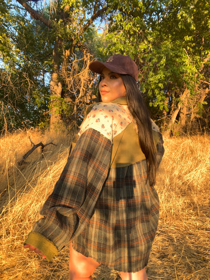 Tree Farm Floral/Plaid Shacket