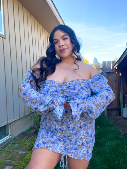 Serenity Floral Dress (Blue)