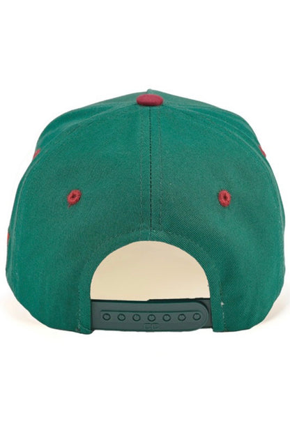 Mexico Baddie Hat (green/burgundy)
