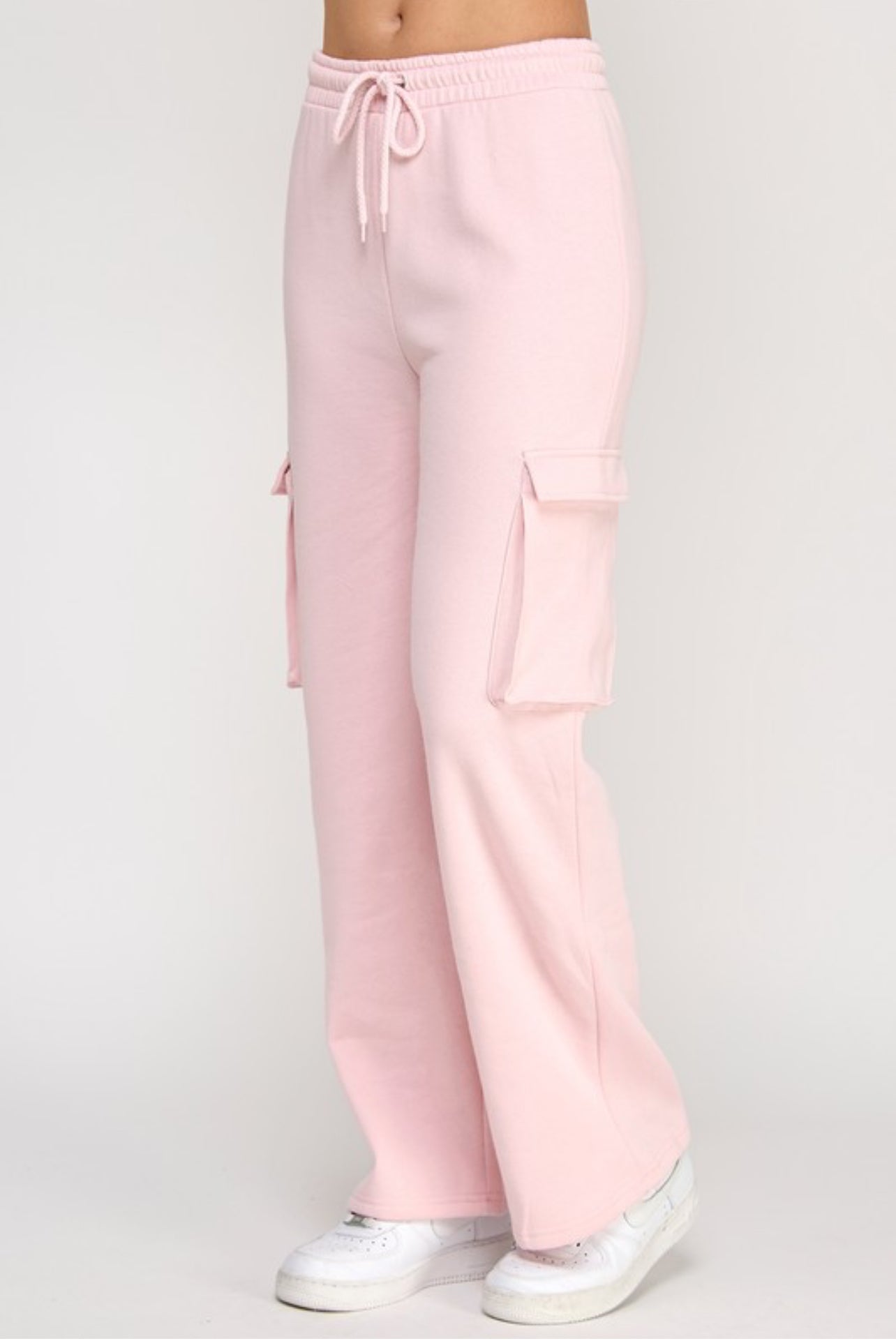 Essential Cargo Sweatpants (Baby Pink)