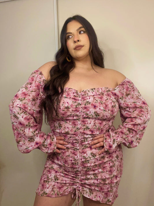 Serenity Floral Dress (Pink)