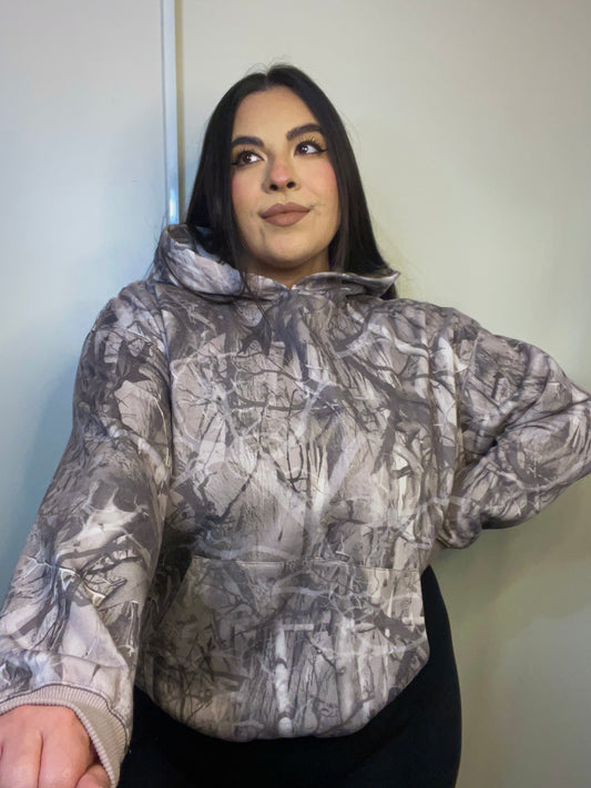Woodland Camo Hoodie (Gray)