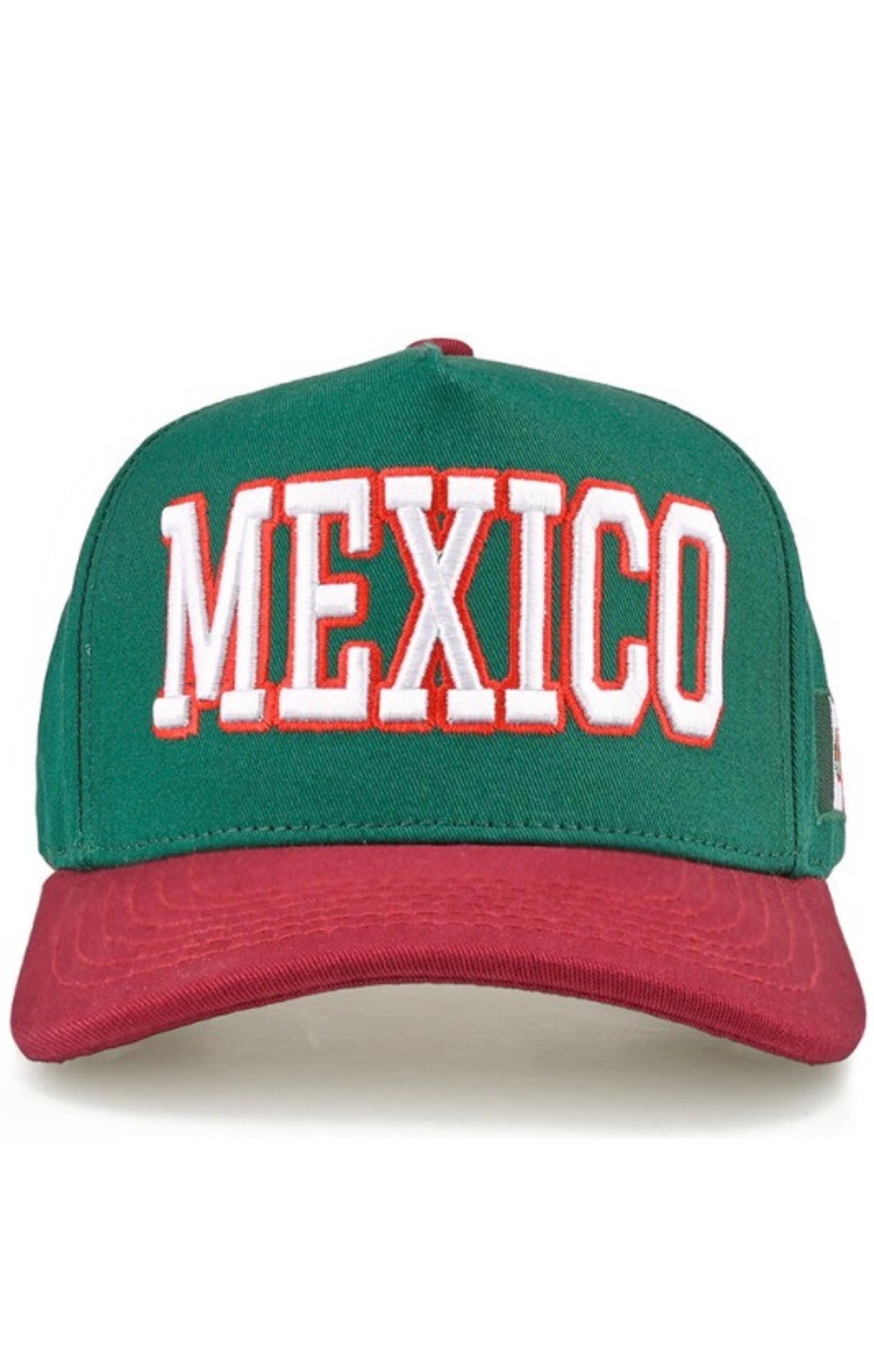 Mexico Baddie Hat (green/burgundy)