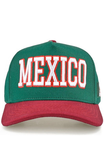 Mexico Baddie Hat (green/burgundy)