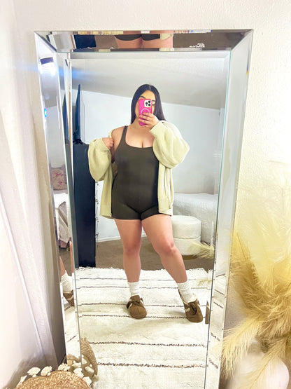 Staying In Romper (Chocolate)