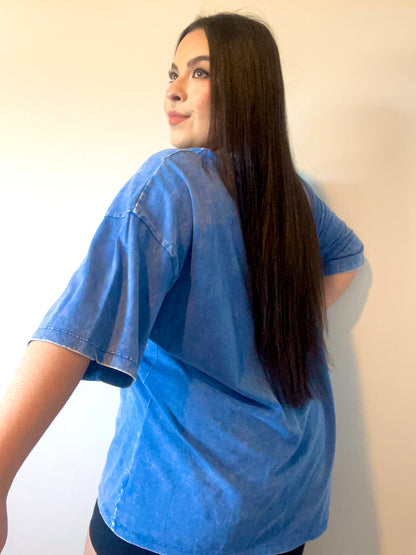 Boyfriend Washed Tee (Royal Blue)