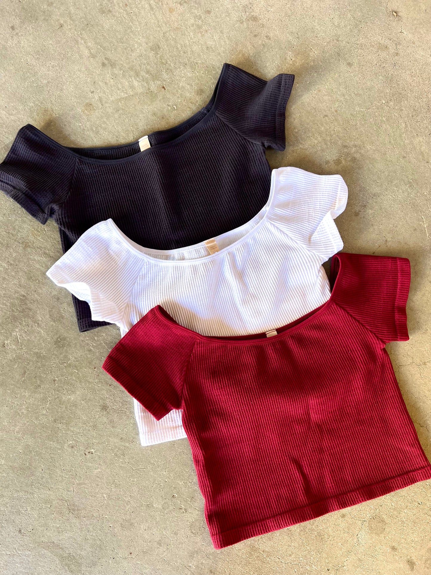 Essential Off Shoulder Top (Wine)