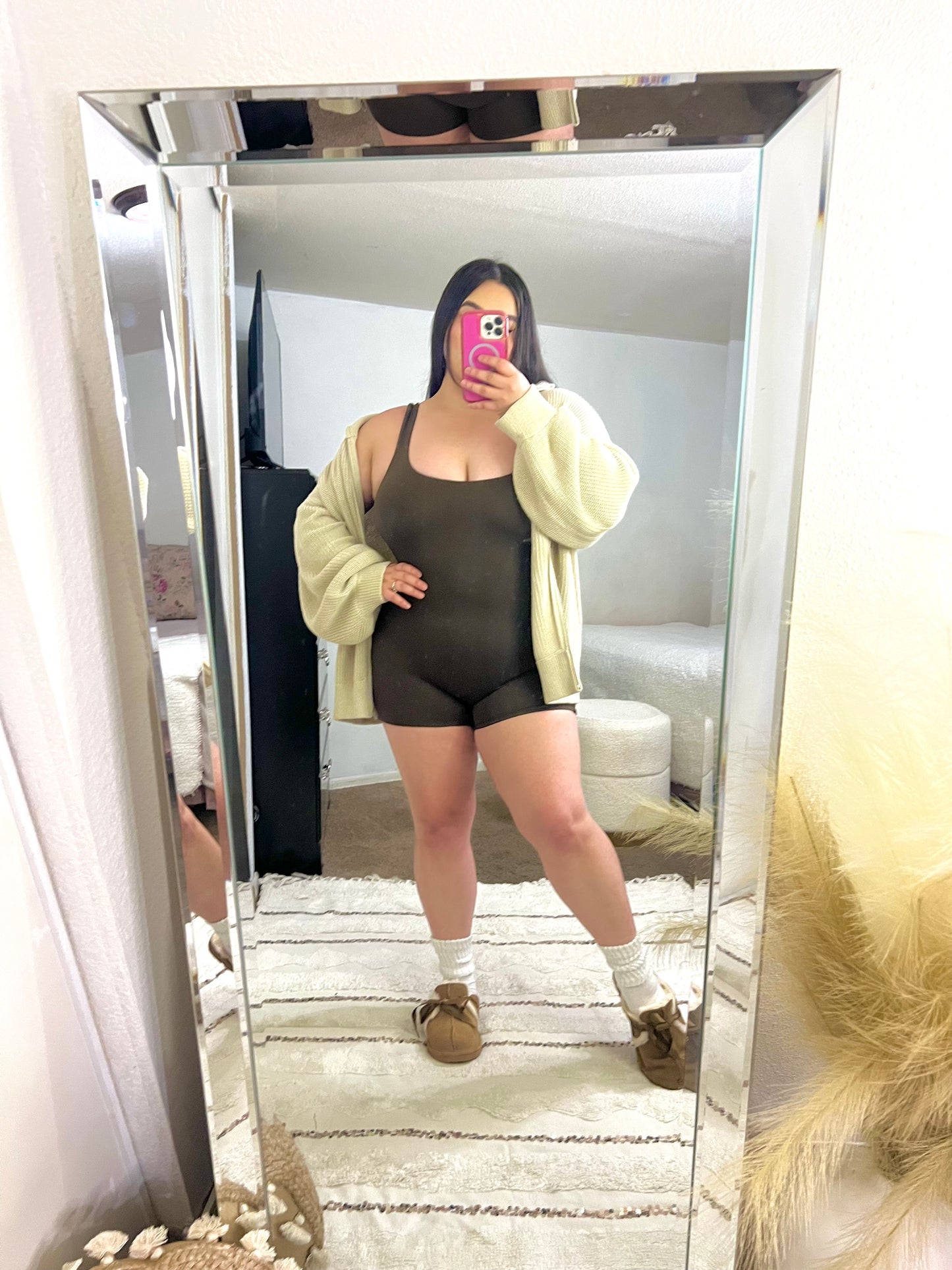 Staying In Romper (Chocolate)