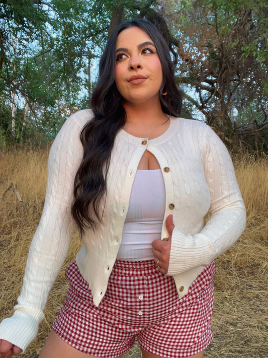 Gilmore Girl Cardigan (Ivory)