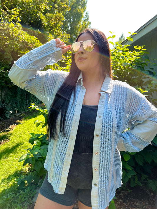Blue Skies Crochet Top