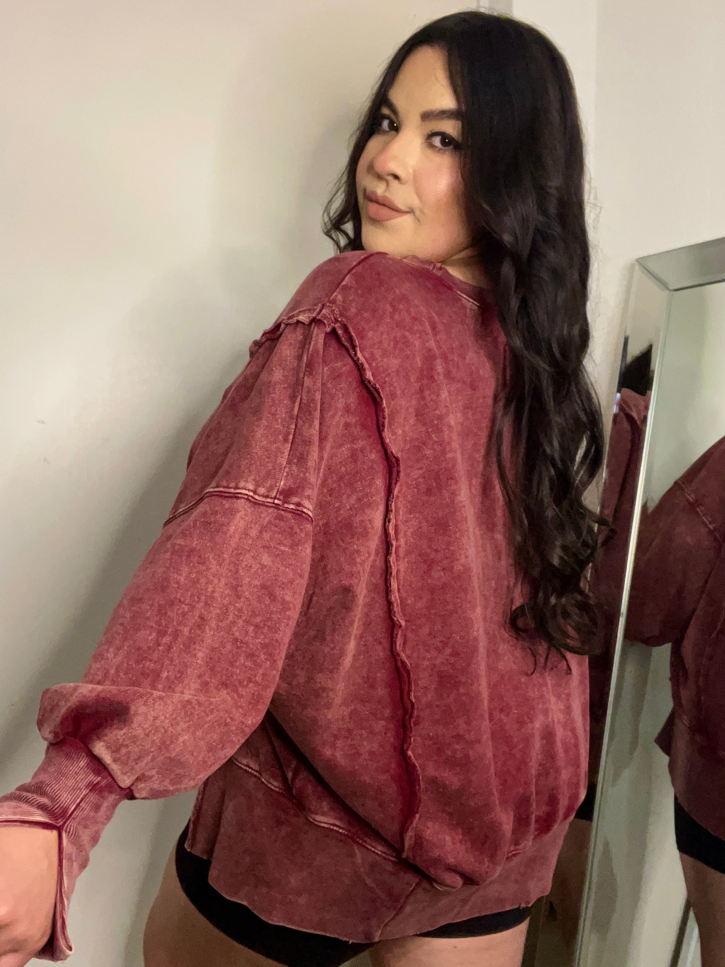 Falling For You Sweatshirt (Burgundy)