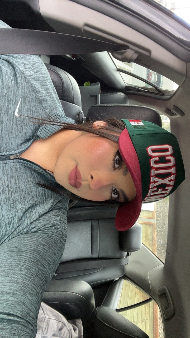 Mexico Baddie Hat (green/burgundy)