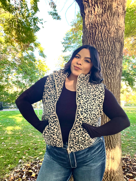 Cheetah Girl Puffer Vest