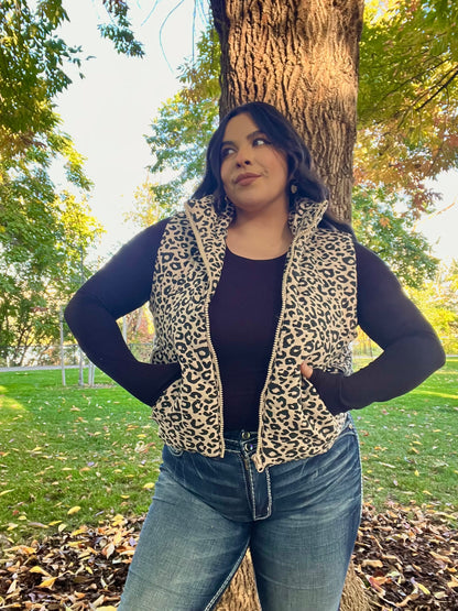 Cheetah Girl Puffer Vest