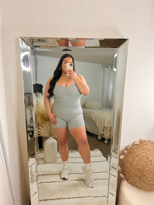 In My Era Romper (Heather Grey)