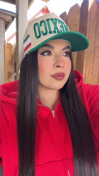 Mexico Baddie Hat (Green/Tan)