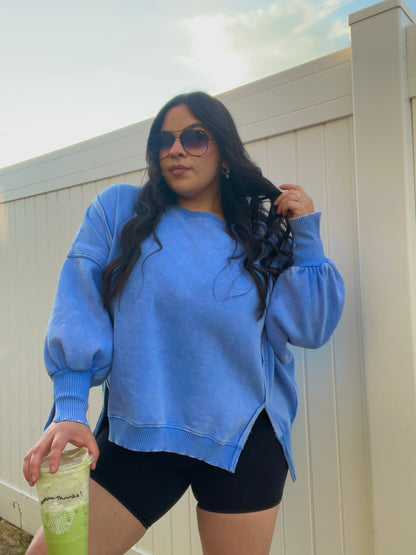 Feeling Free Pullover(Periwinkle)