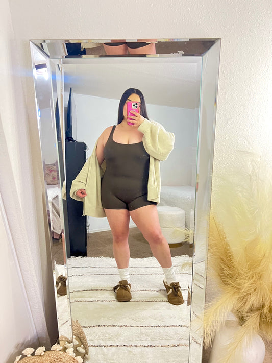 Staying In Romper (Chocolate)