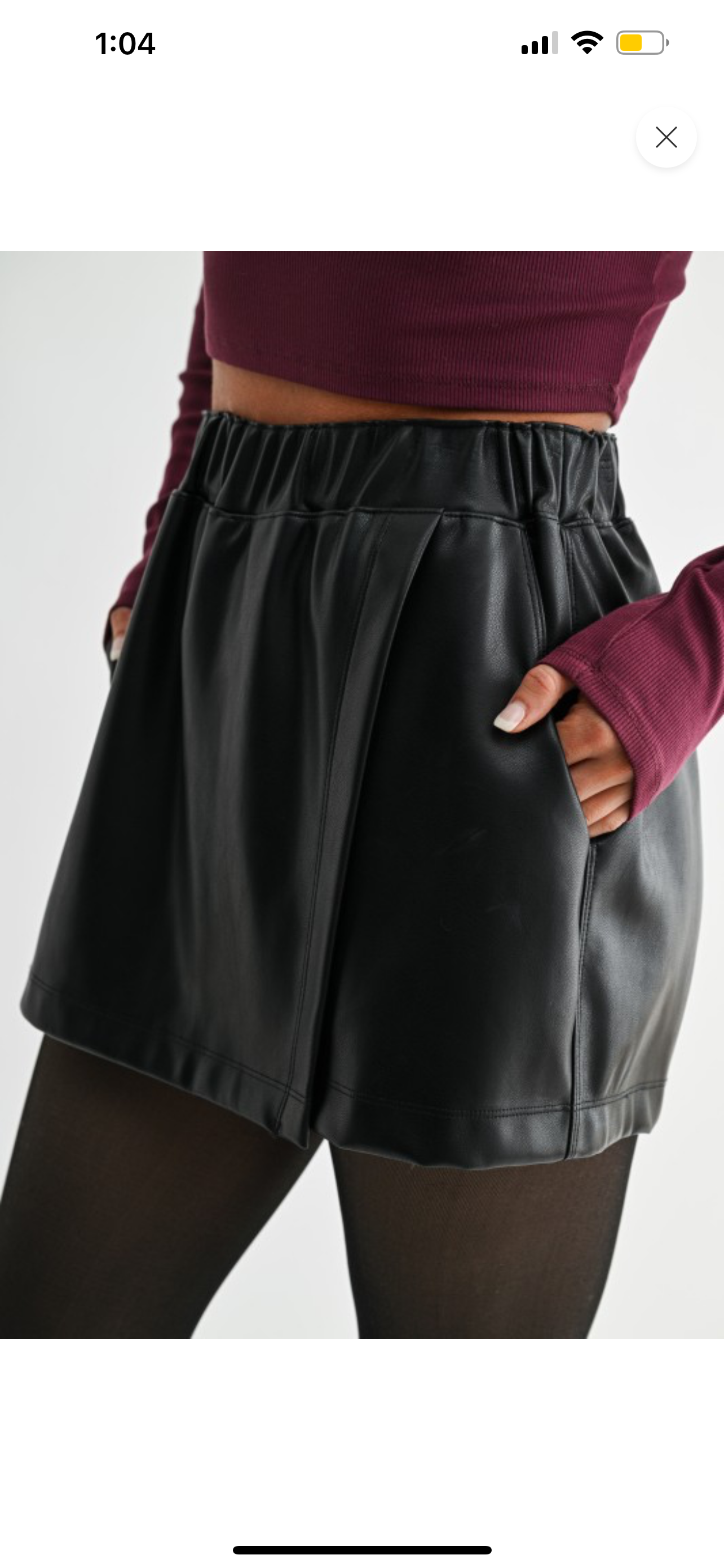 Thalia Leather Skort