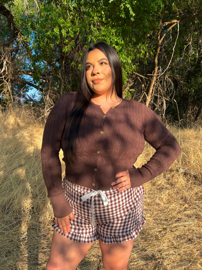 Brown Sugar Gingham Shorts